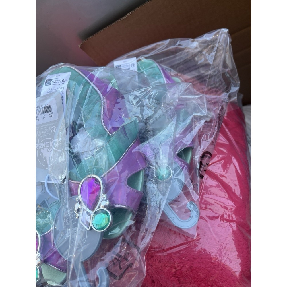 Disney Ariel Costume Shoes Princess Toddler Girls Little Mermaid Slippers 11/12 - Picture 10 of 11